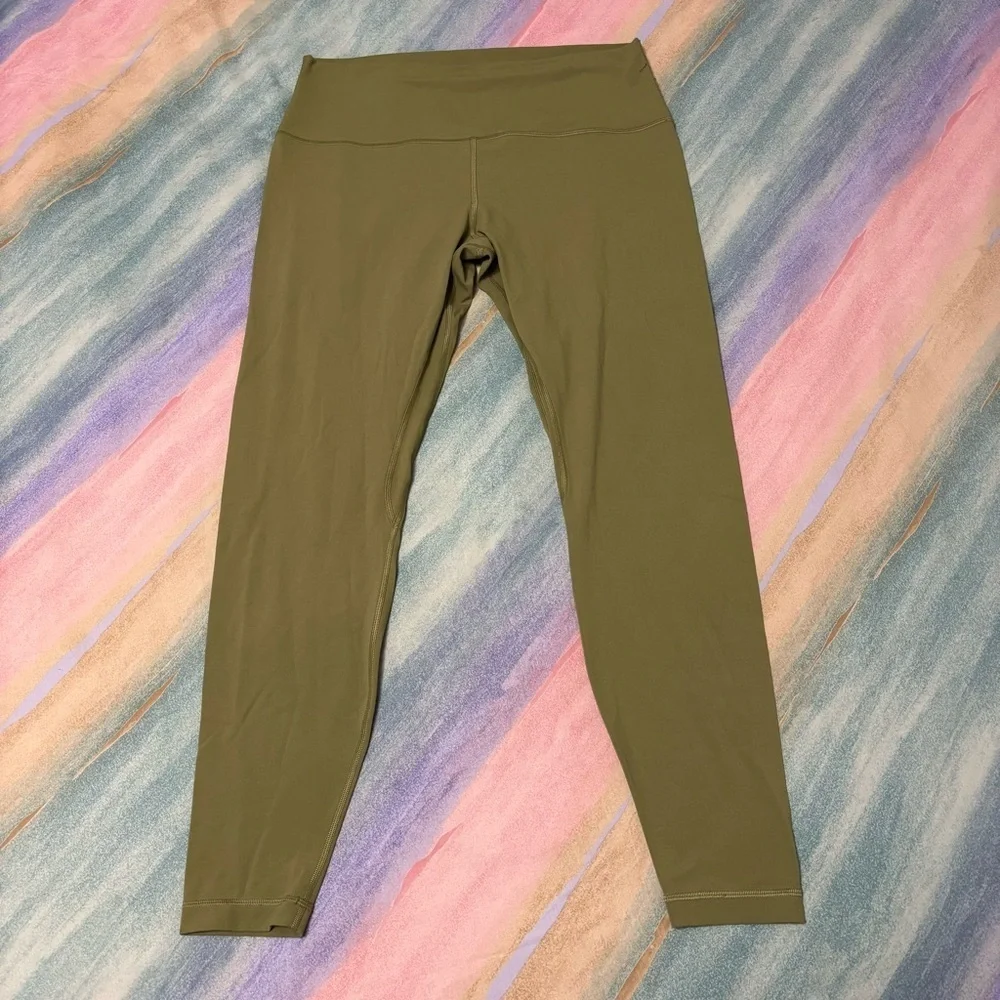 Lululemon 28” Align High-Rise Leggings Bronze Green size 14
